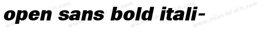 open sans bold itali字体转换